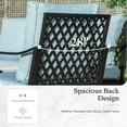 thumbnail image 5 of Sophia & William 7 Seat Patio Conversation Set,Outdoor Metal Furniture Set with Rocking Chairs & Fixed Chairs & Coffee Table, Blue, 5 of 11