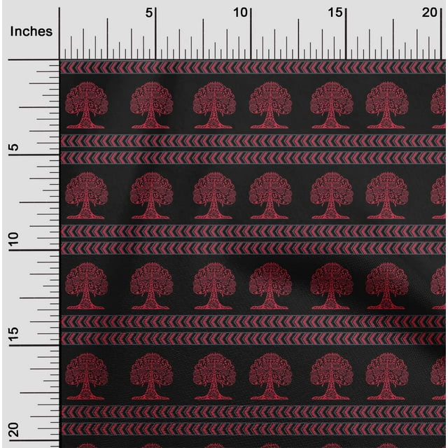 oneOone Viscose Chiffon Fabric Arrow & Tree Block Fabric Prints By Yard 42 Inch Wide