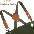 thumbnail image 3 of Cotton Canvas Cross Back Gardening & Work Apron with Large Pockets, Verde Armada, 3 of 14