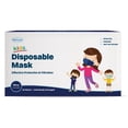 thumbnail image 3 of WeCare Disposable Face Mask, 3-Ply with Ear Loop (50 Individually Wrapped) - For KIDS - Navy Blue, 3 of 9