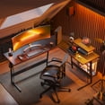 thumbnail image 6 of CubiCubi 59x47 inch L Shaped Gaming Desk Computer Office Desk, Corner Desk with Large Monitor Stand for Home Office Study Writing Workstation, Black Carbon Fiber, 6 of 6