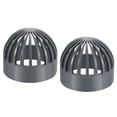 thumbnail image 1 of Unique Bargains 4' Atrium Drain Grate Cover Round Outdoor UPVC Sewer Drain Pipe Fitting Adapter Gray 2 Pack, 1 of 5