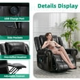 thumbnail image 6 of VIVIJASON Electric Power Lift Recliner Chair for Elderly, Heated Vibration Recliners Chair Massage Lounge Single Sofa Living Room Chair with 2 Remote Controls, Side Packets & USB Port, Black, 6 of 7