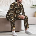 thumbnail image 7 of Picia coffee shop house Pattern Men’s Long-Sleeve Sleepwear Set - Soft 2-Piece Loungewear with Pockets, Comfy PJs for Relaxing Nights-Small, 7 of 7