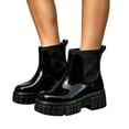 thumbnail image 2 of Miqool Womens Rain Boots, Waterproof Platform Rubber Chelsea Rainboots, Comfortable Short Ankle Garden Boots for Outdoor Work, 2 of 7