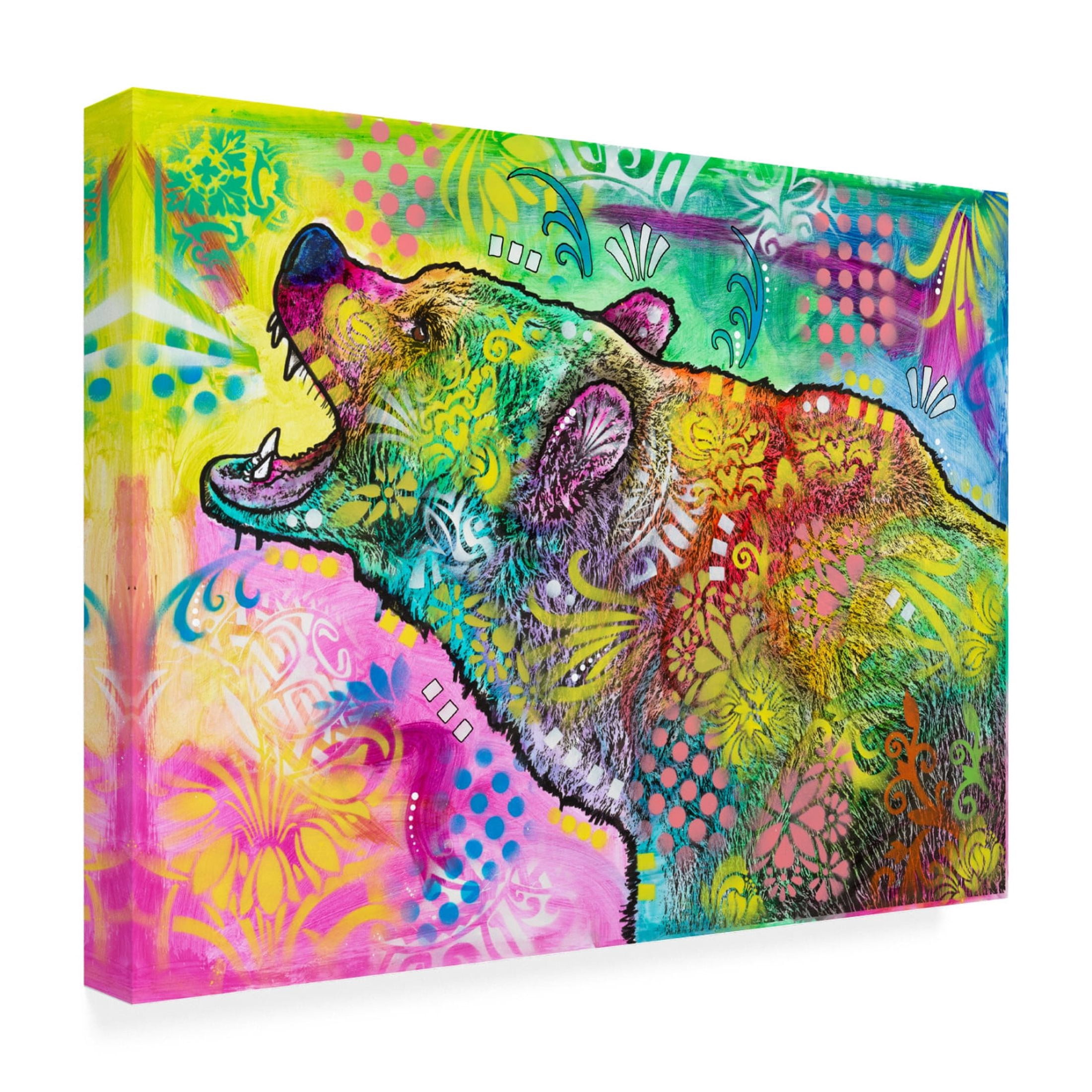 Canvas Wall Art - Dean Russo- Exclusive 'Primal Roar' Wall Art for Living Room, Bedroom, or Office Décor by Trademark Fine Art - 19 x 14 Inches