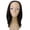 Black with Caramel Highlights, variant on LUXLUXE Women Leal Curly Half Wig Layered Style Human Hair Blend 18.5" Natural Black