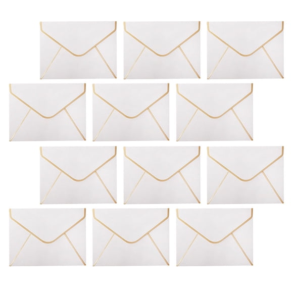 LEORX 50Pcs White Wedding Invitation Envelopes Paper with Fine Details