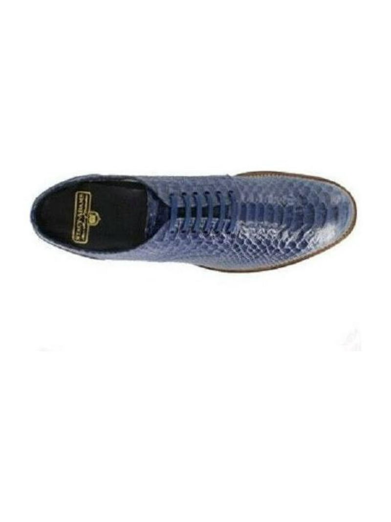 STACY ADAMS Mens Blue Animal Print Metal Eyelets Madison  display picture 1