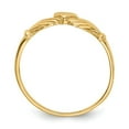 thumbnail image 2 of 14K Yellow Gold Ring Band Themed Polished & Satin Claddagh, Size 7, 2 of 5