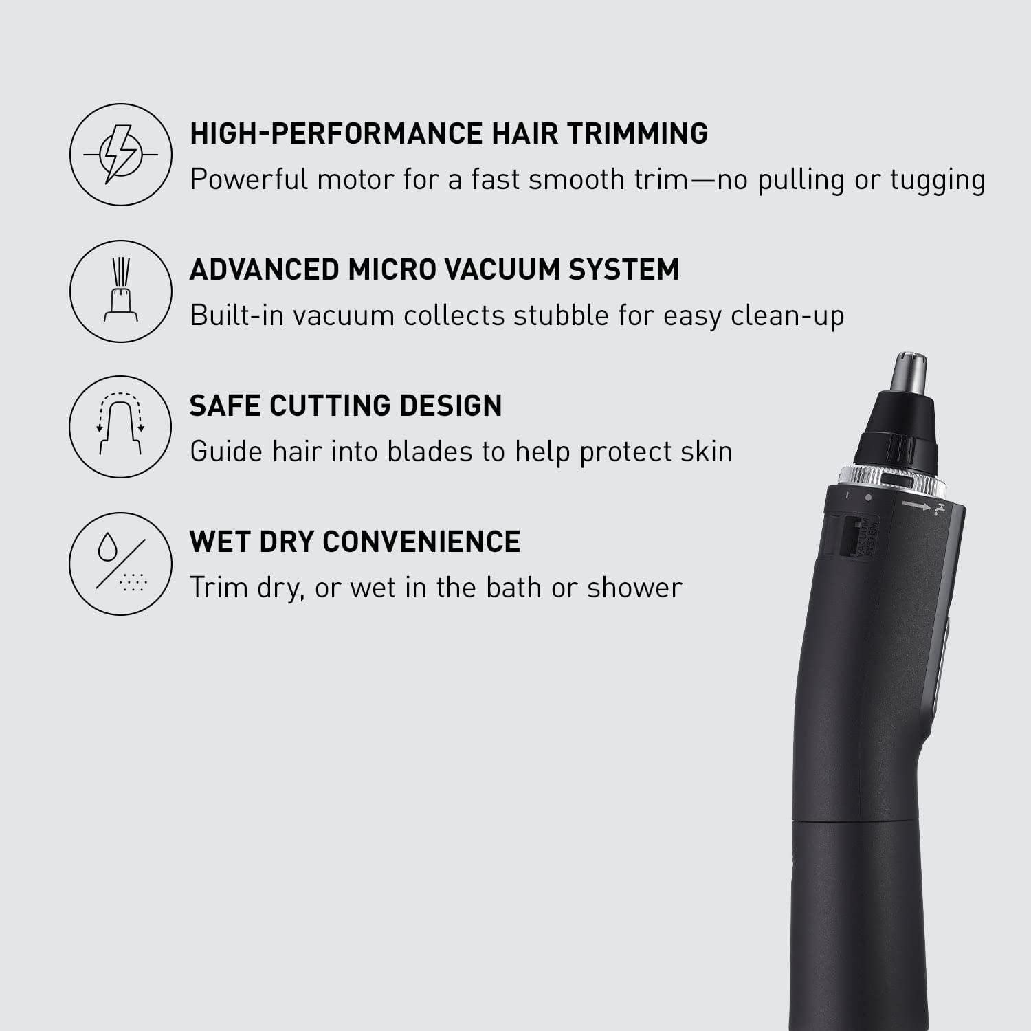 Panasonic Ear and Nose Hair Trimmer for Men with Vacuum Cleaning