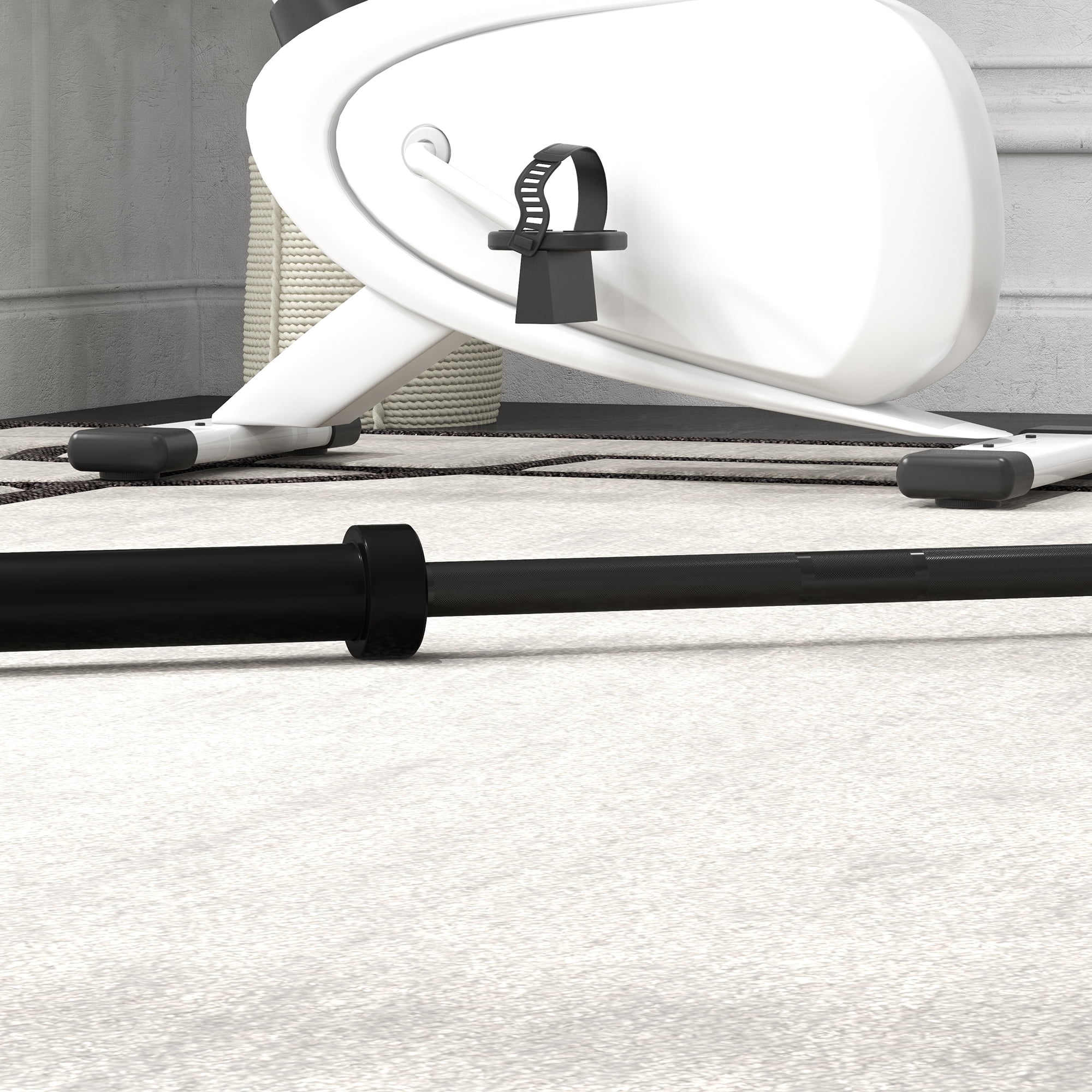 Soozier 7.2ft Weight Bar, Bench Press Bar with Rotating Sleeves, 1500lbs Weight Capacity, Black