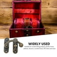 thumbnail image 4 of OULII 3Pcs Golden Iron Right Hook Lock for Wooden Box Durable Vintage Latch Hasp Easy to Install, 4 of 8