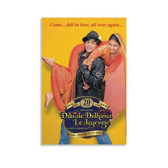 Dilwale Dulhania Le Jayenge(3)Classic Movie Poster Canvas Wall Art Poster Decorative Bedroom Modern Home Print Picture Artworks Posters 12x18inch(30x45cm)