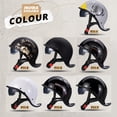 thumbnail image 5 of Casco de motocicleta con parabrisas HD Capacete De Moto Casco de media cara Casco de ciclismo Retro Clásico Certificación DOT Hombres Mujeres, 5 of 5