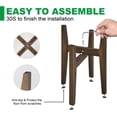 thumbnail image 7 of 2 PACK Adjustable Plant Stand Indoor, Bamboo Mid Century Modern Plants Stands, Corner Flower Holder for Living Room, Fits 8 to 12 Inches Pots, (Pot & Plant Not Included)(Walnut), 7 of 7