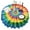 Colorful Tie Dye, variant on Colorful Tie Dye Mandala Pattern Round Tablecloth 60"x60",Wrinkle Wipeable Table Cloth for Kitchen Dining Room Picnic Patio Party