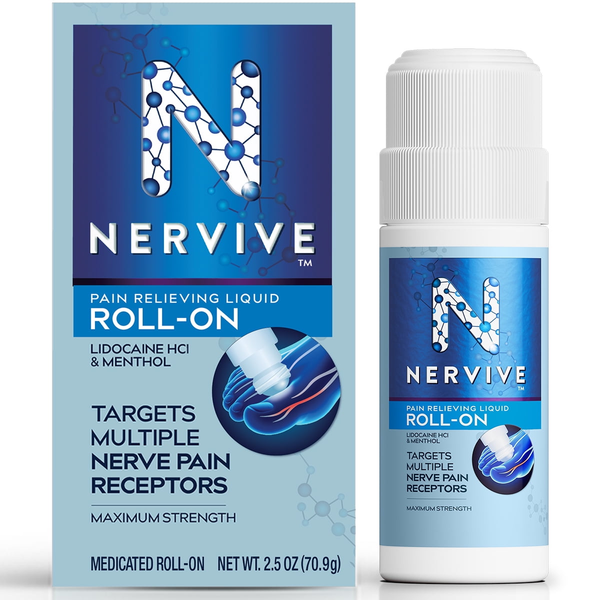 Nervive Nerve Care Pain Relieving Roll On Liquid Max Strength No Mess Nervive Nerve Care Pain Relieving Roll On Liquid Max Strength No Mess