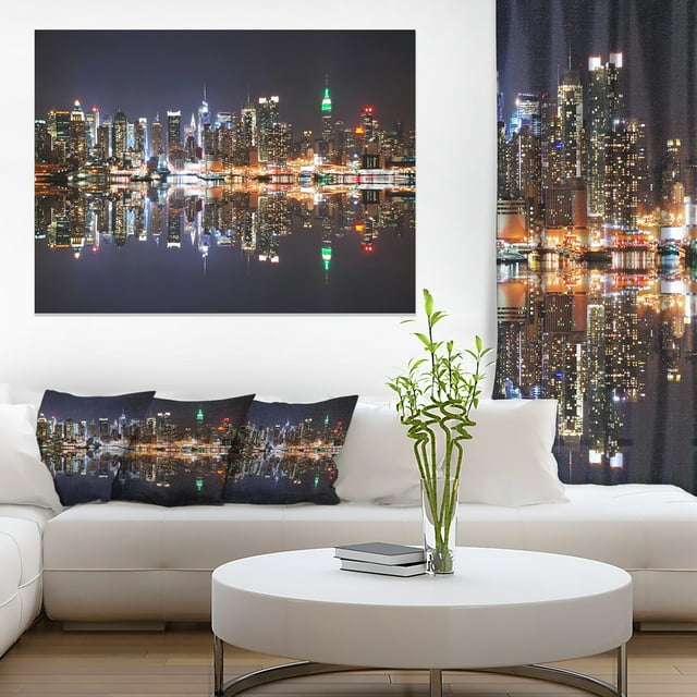 New York City Skyscrapers in Blue Shade - Cityscape Canvas Print