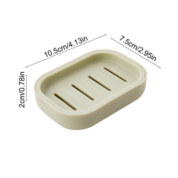 Qocolcyl Plastic Soap Dish, Container, Keeps Soap Dry,Easy Cleaning,Drain,Green