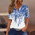thumbnail image 7 of Zorckvet Womens Tops Printed Summer Button Blouses Plus Size Trendy Shirts for Women Short Sleeve, 7 of 7
