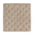 thumbnail image 3 of Aubrey Tan Velvet Square Tufted Ottoman, 3 of 6