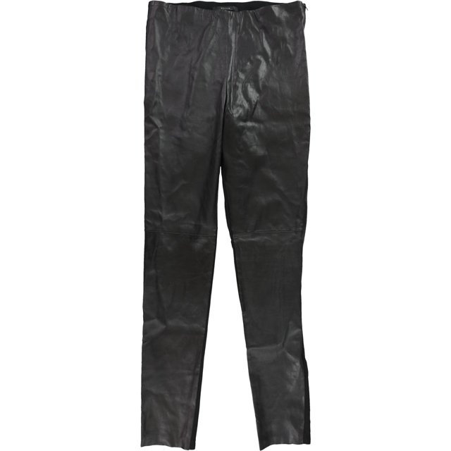 MaxMara Womens Leather Casual Leggings coffee 12x30