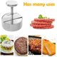 thumbnail image 4 of Prensa para hamburguesas, prensa para hamburguesas antiadherente de acero inoxidable ajustable, para fiestas, cenas, barbacoas, apta para lavavajillas, 4 of 5
