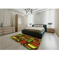 thumbnail image 4 of Ahgly Company Indoor Square Patterned DarkRed Area Rugs, 8' Square, 4 of 6