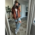 thumbnail image 3 of Lentta Womens Fuzzy Fleece Vest Oversized Sleeveless Sherpa Jacket Button Down Outerwear with Pockets, 3 of 7