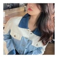 thumbnail image 2 of Chaqueta vaquera para mujer, abrigo con botones, manga larga, cálido, cómodo para oficina al aire libre, invierno, 2 of 8