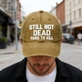 thumbnail image 6 of RICHMJ "Still Not Dead Hard To Kill" Printed Baseball Hat,Adjustable Classic Low Hat ,Unconstructed Printing ,Men Women ,Soft-top Solid Color Baseball Cap Curved Hat Spring And Summer Sun Ha(C), 6 of 6