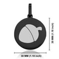 thumbnail image 2 of Stainless Steel Acorn Good Luck Charm Round Medallion Keychain Circle Ring, 2 of 2