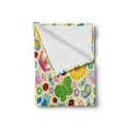 thumbnail image 2 of Cartoon Soft Flannel Fleece Blanket, Spring Themed Vivid Colored Seasonal Elements Blooming Flowers Ladybugs Bees Birds, Cozy Plush for Indoor and Outdoor Use, 70" x 90", Multicolor, by Ambesonne, 2 of 6
