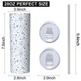 thumbnail image 3 of Pioneer Flower Floral Print Pattern 20oz Skinny Tumbler with Straw & Lid, Double Wall Vacuum Insulated Cup, Leak-Proof, Cup Holder Friendly, Hot 6H Cold 12H, 3 of 6