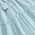 thumbnail image 5 of mgoYE Flower Girl Dress Toddler Girl Summer Dress Little Girls Casual Beach Party Bowknot Sling Sundress(Light Blue,6-7 Years), 5 of 8
