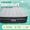 EZ Inflate 16 inch Luxury Inflatable Air Mattress With Built In Pump
