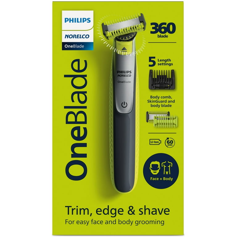 Philips Norelco One Blade Hybrid Electric Shaver, Face + Body Trimmer for  Men, NeeGo Case for Philips OneBlade QP2630 OneBlade + Face