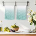 thumbnail image 3 of Modern Teal Green Kitchen Towels Set of 1, Abstract Ombre Geometric Morocco Absorbent Dish Towels for Kitchen, Microfiber Hand Towel, Quick Drying Tea Towel for Cleaning Decorative Dishcloths, 3 of 7