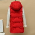 thumbnail image 5 of Cavosen Womens Quilted Vest Plus Size Sleeveless Vest with Pocket Zipper Hooded Loose Jacket Windproof Warm Fall Outerwear, 5 of 8