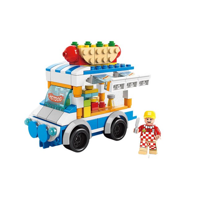 Mini City Street View, Snack Street, Youth Puzzle Small Particles Assembled Toys, Building Blocks Gift-week
