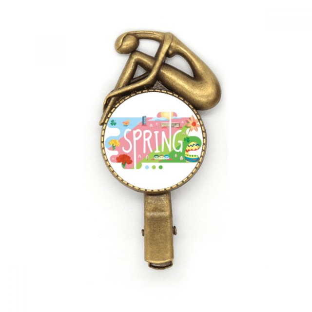 La temporada de primavera de la ilustracion de la luz Broche broche broche broche Metal retro