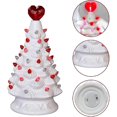 thumbnail image 5 of Valentines Day Decorations, Valentines White Ceramic Tree with Lights, Lighted Valentines Ceramic Tree Gifts for Women Men Valentines Heart Tree Figurines for Home Table Decorations (White), 5 of 6