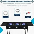 thumbnail image 3 of SONRET - Three Burner Propane Camping Stove - with Dual Side & Adjustable Bottom Shelf, 3 of 8