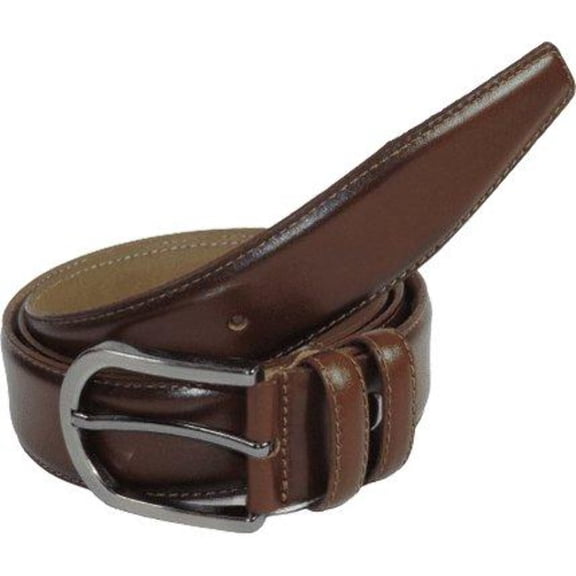 Men Brown Genuine Leather Belt PIERO ROSSI Turkey Soft Full Grain #Brown-B