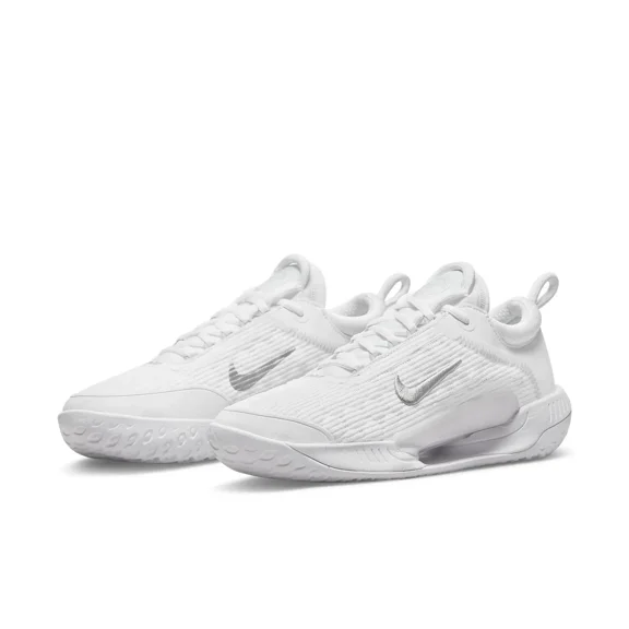 Nike Zoom Court NXT HC Women's Tennis Shoes White Silver DH0222-101 Size 8