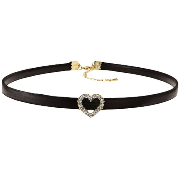 Collar de gargantilla de corazón Collar de moda ajustable Collar femenino Accesorio de cuello para mujeres