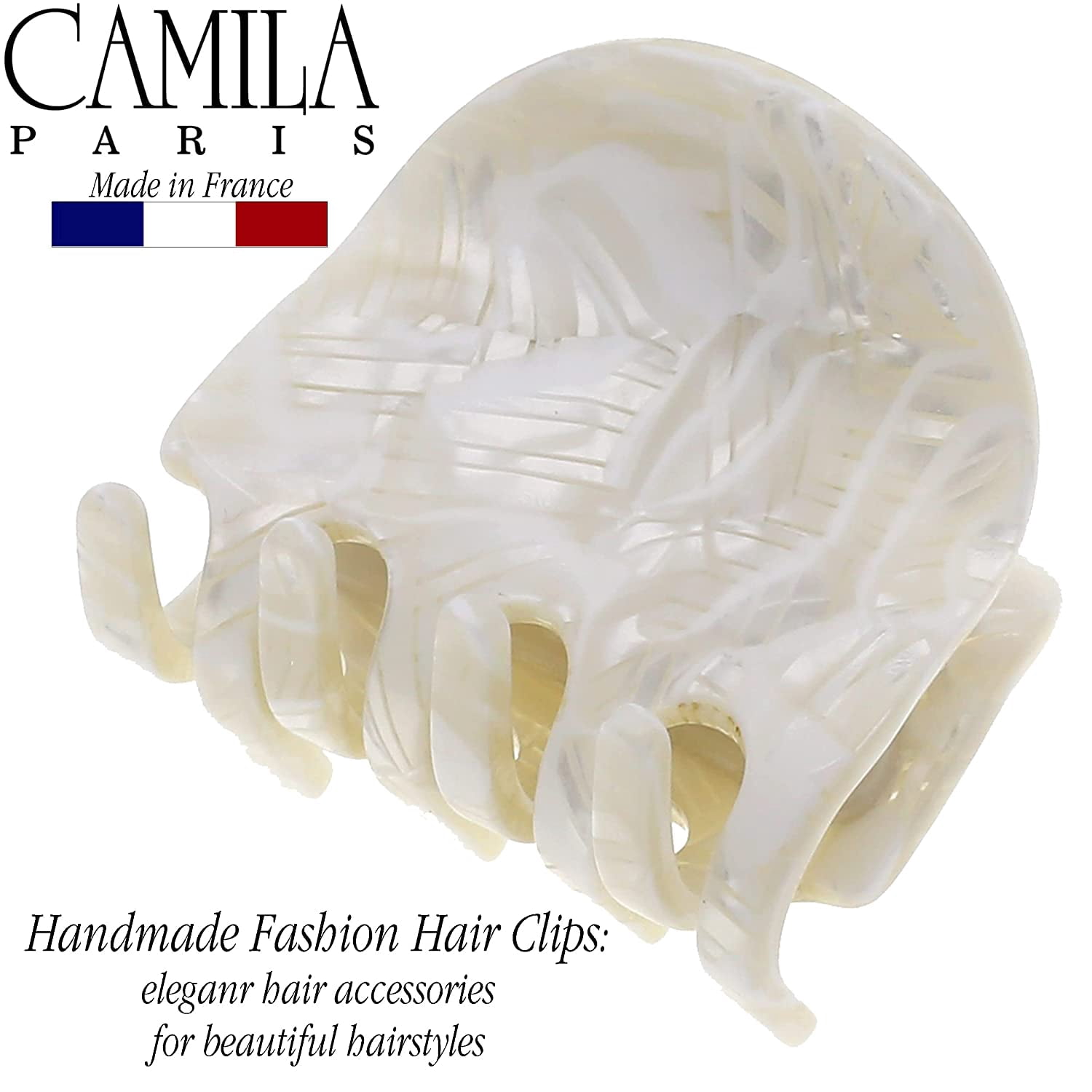 Camila Paris CP3270 French Hair Clip for Women, Small Handmade Mustard, Girls Hair Claw Clips Jaw Fashion Durable and Styling Hair Accessories for Women, Strong Hold No Slip Grip, Made in France