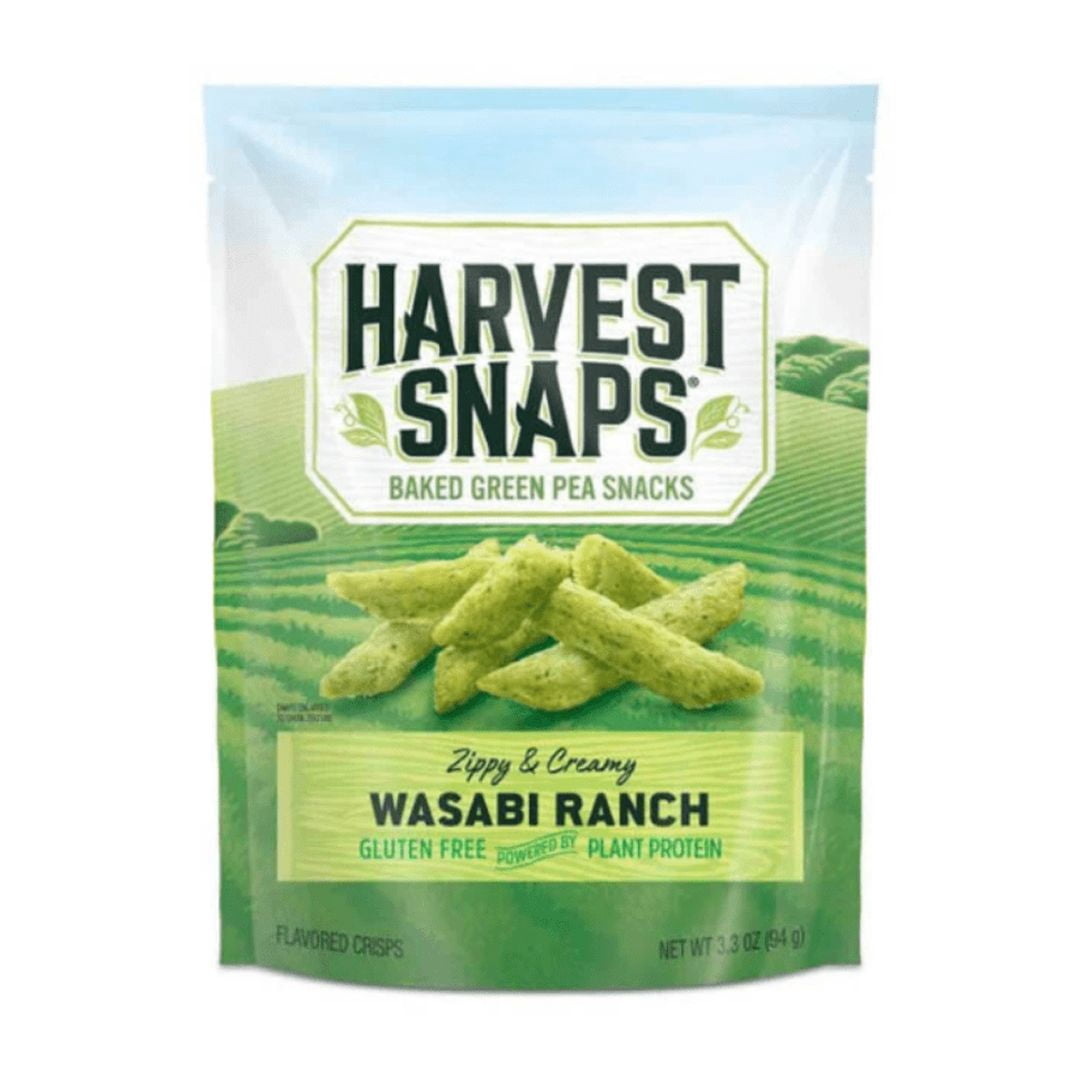Snack Pack Harvest Snaps Veggie Chips, Zesty Ranch Flavor, Gluten-Free, High Protein, Plant-Based, 4 Pack, Healthy On-the-Go Snacks for Lunches, Work, or Travel, Crunchy and Flavorful Chips