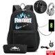thumbnail image 2 of Mochila con estampado de FORTNITE para niños y adolescentes, morral escolar de dibujos animados con carga USB de 17 pulgadas Fivean unisex, 2 of 2